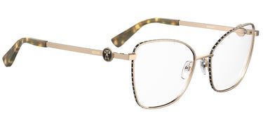 Premium Women Moschino Eyeglasses: MOS587 - Gold Black(2) - SpecSMART Eye Clinic (Diagonal View)